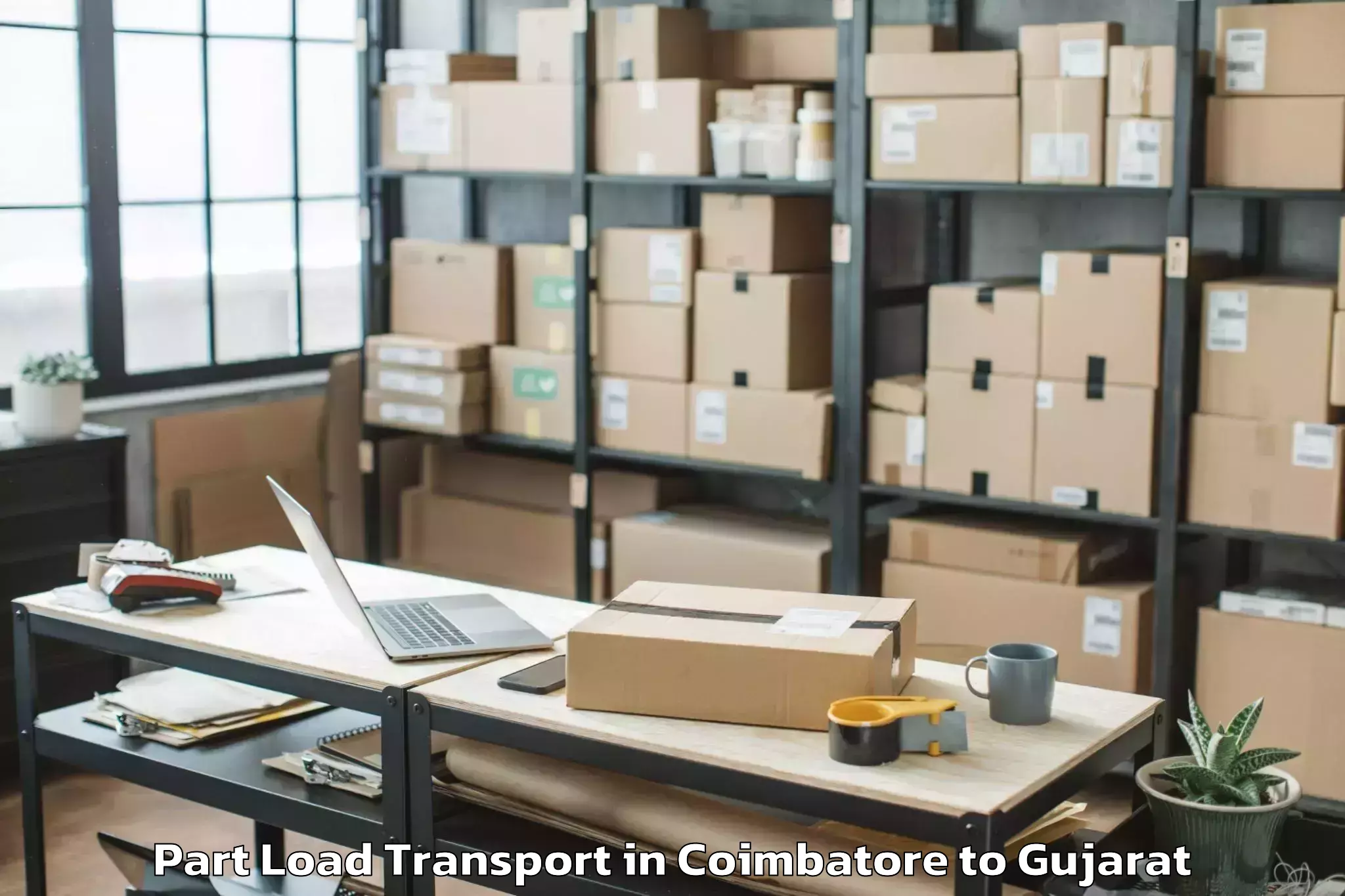 Top Coimbatore to Becharaji Part Load Transport Available